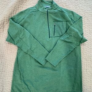 Green Quarter-Zip Men's Tasc 3/4 zip Sweatshirt